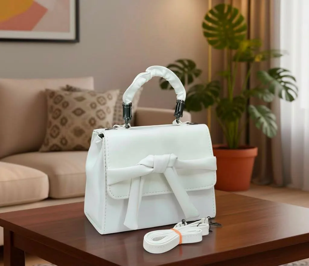 Trendy white handbag